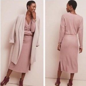Eri + Ali Winter Splendor Mauve Midi Sweater Dress